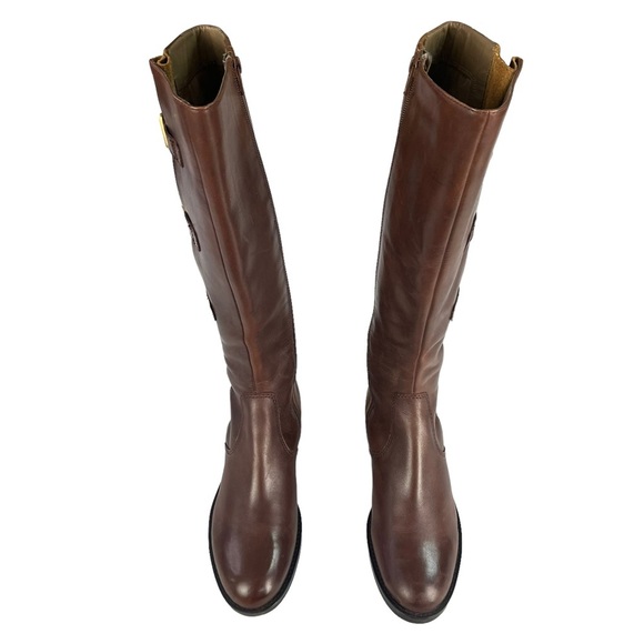 Ecco Hobart Brown Tall‎ Leather Riding Buckle Moto Equestrian Boots EU38 US7-7.5 - Picture 5 of 15